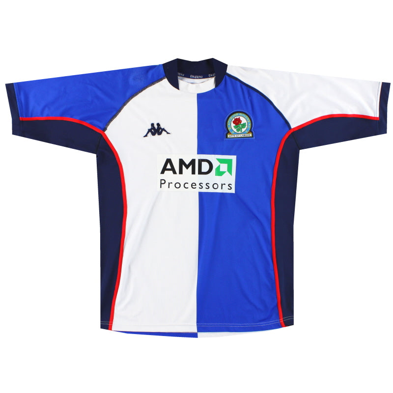 2003-04 Blackburn Rovers Kappa Home Shirt M | Vintage Football Shirts