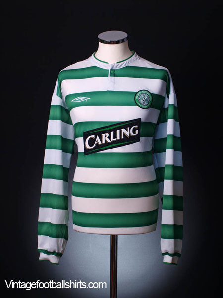 2003-04 Celtic Home Shirt L/S L Football Shirt