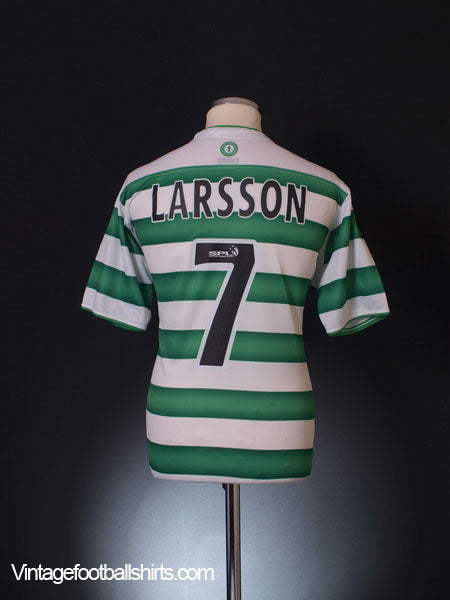 2003-04 Celtic Home Shirt Larsson #7 L Football Shirt
