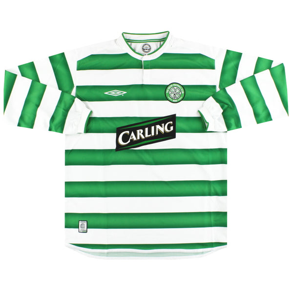 ⚠️レア　セルティック　2003-2004 ホーム　スコットランドリーグ　アンブロ 2003-04 Celtic Umbro Home Shirt L/S *As New* L | Vintage Football