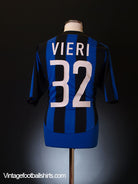 2003-04 Inter Milan Home Shirt Vieri #32 XL Football Shirt