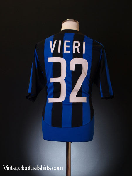 2003-04 Inter Milan Home Shirt Vieri #32 XL Football Shirt