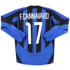 2003-04 Inter Milan Nike Home Shirt F.Cannavaro #17 L/S M Football Shirt