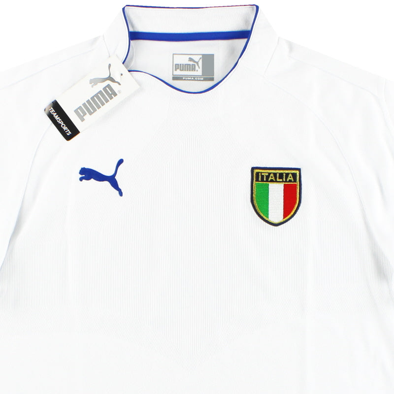 Puma FIGC Italia Away Shirt Short Sleeve Crew Neck White Kids Top 752285 02 main image 0
