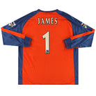 2003-04 Manchester City Reebok Match Issue Goalkeeper Shirt James #1 L/S XXL Football Shirt