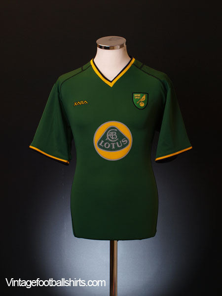 T-shirt Vintage Norwich City FC Saison 2004-2006, Marque Xara, Taille L, Sponsor Proton