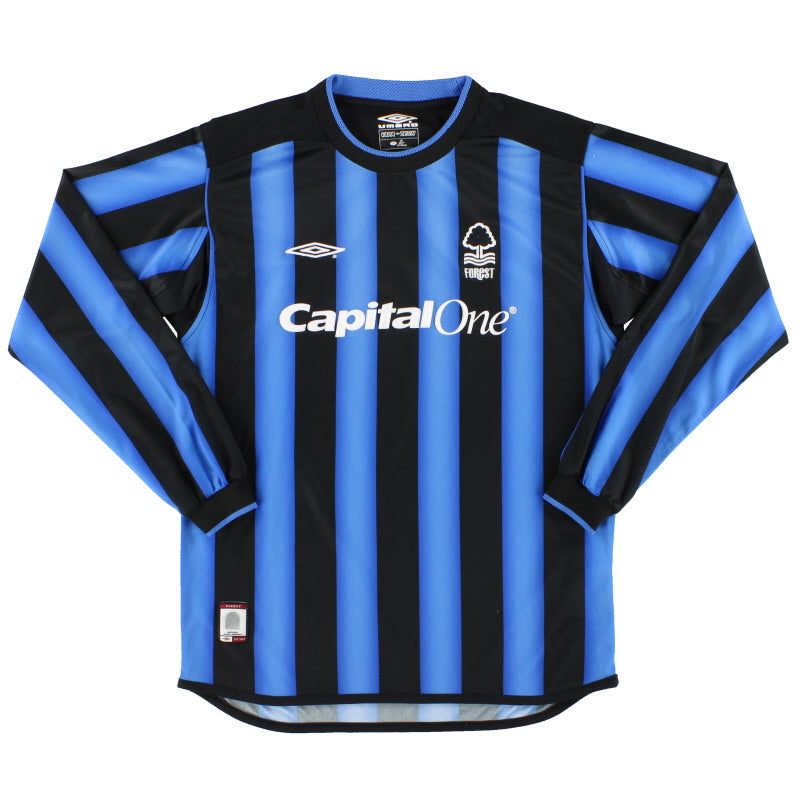 Maillot Nottingham Forest Vintage 2002/2003 Umbro - Domicile Blanc, Taille S, Occasion Bon état