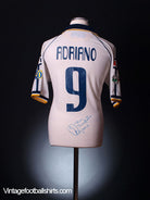 2003-04 Parma Match Issue Signed Away Shirt Adriano #9  Football Shirt