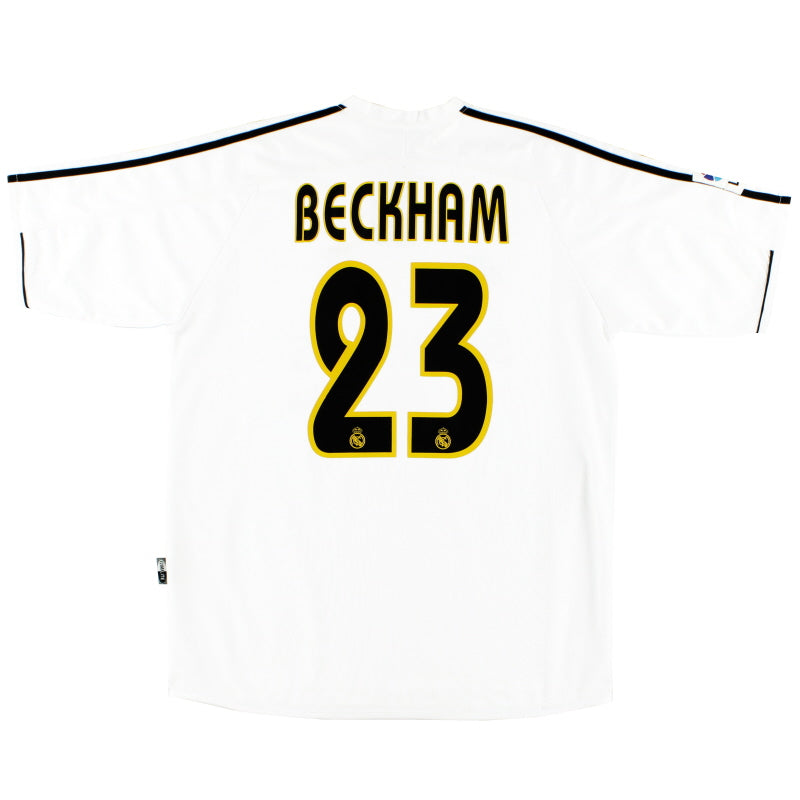 2003-04 Real Madrid adidas Home Shirt Beckham #23 M | Vintage