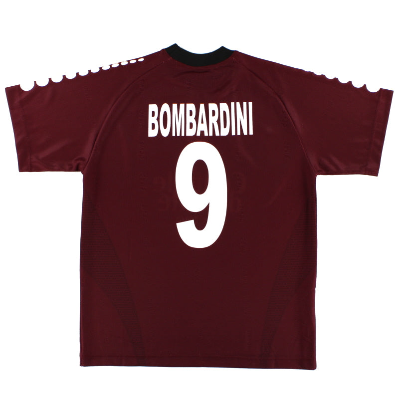 2003-04 Salernitana Home Shirt Bombardini #9 M Football Shirt