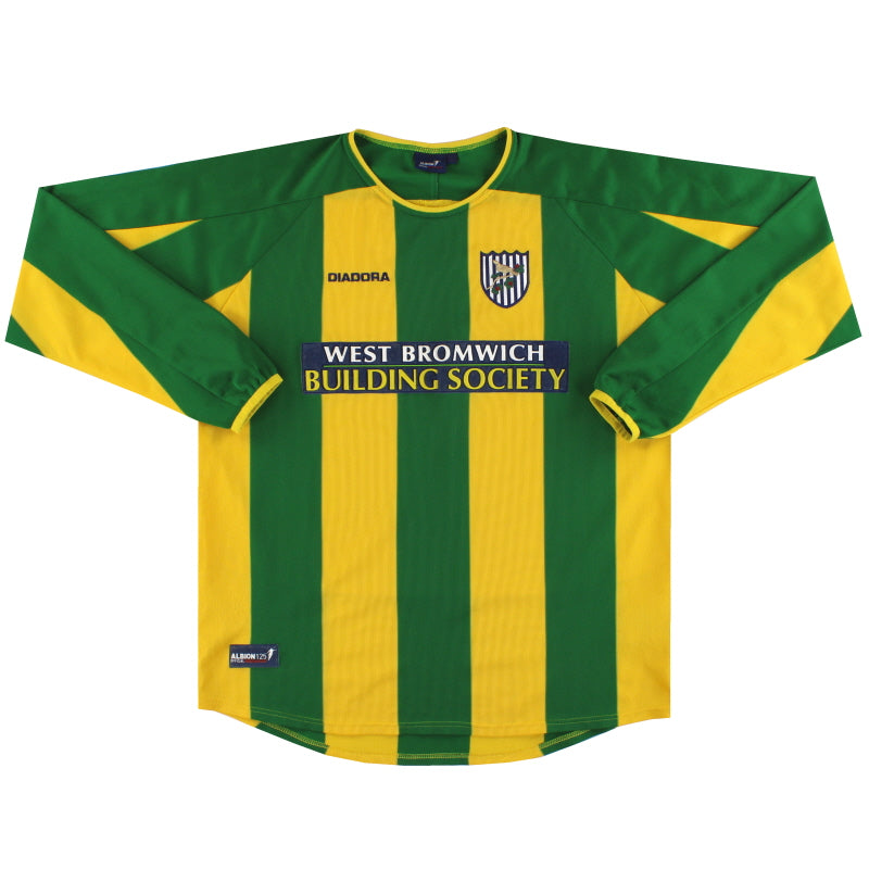 2003-04 West Brom Diadora Away Shirt L/S L Football Shirt