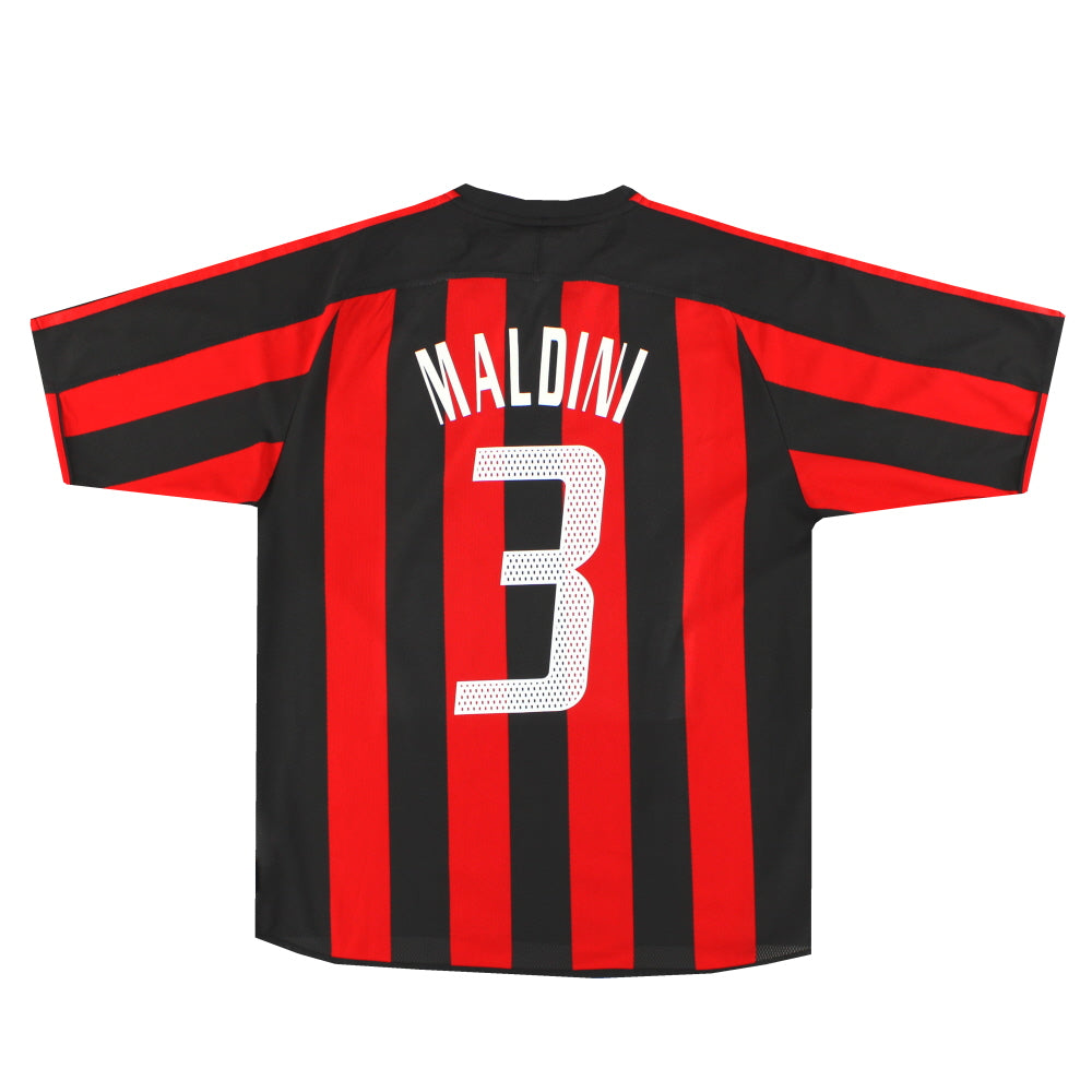 2003-04 AC Milan adidas Home Shirt Maldini #3 *Mint* L 022245