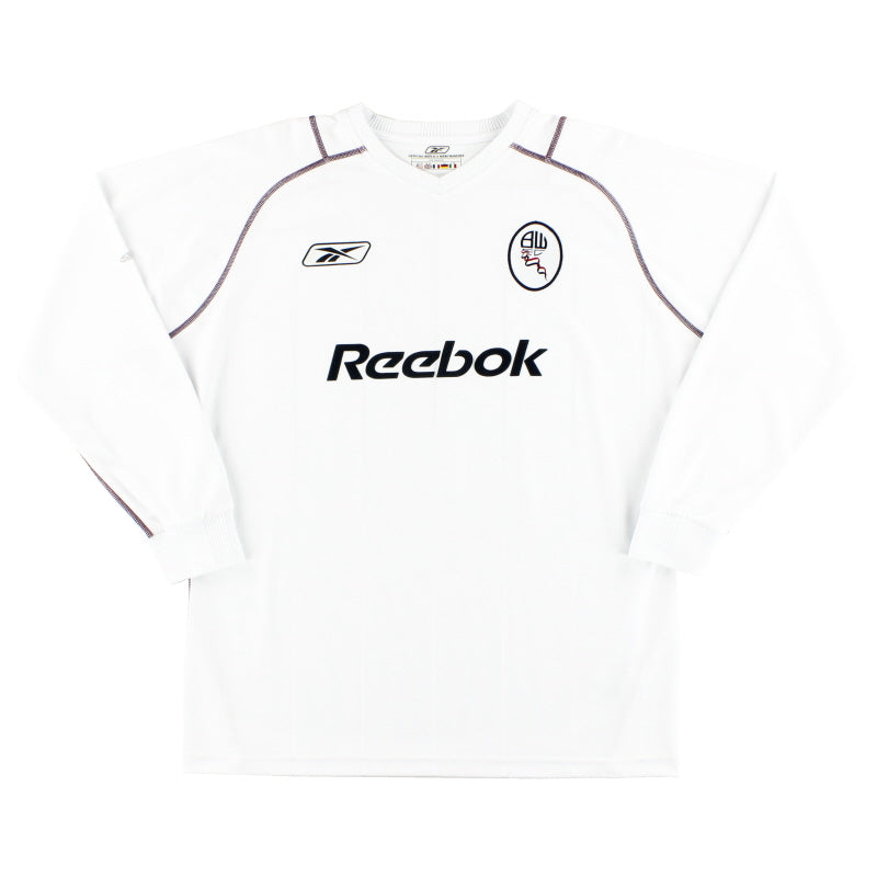 2003-05 Bolton Reebok Home Shirt L/S M Football Shirt