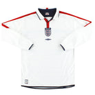 2003-05 England Umbro Home Shirt L/S *Mint* L Football Shirt