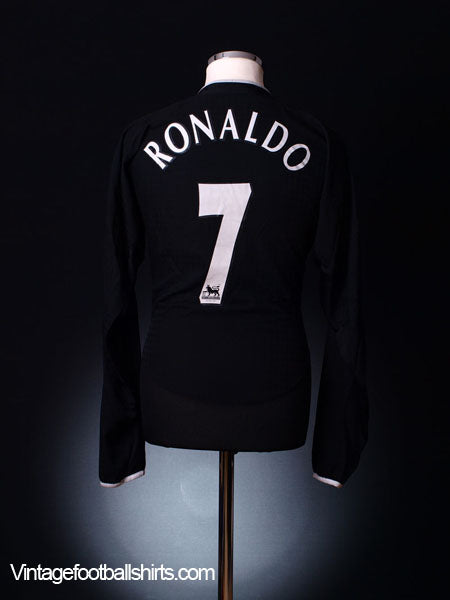 2003-05 Manchester United Away Shirt Ronaldo #7 L/S L | Vintage 