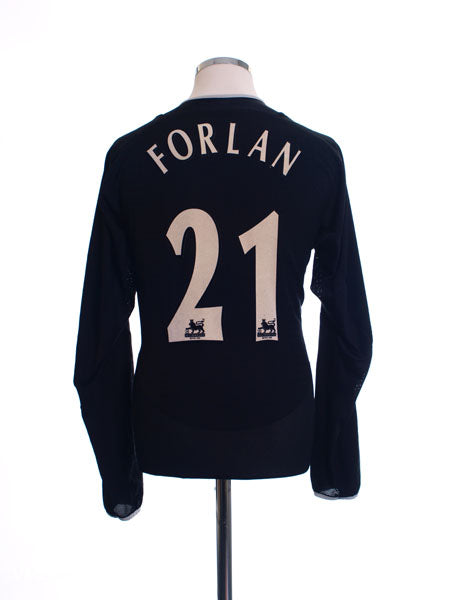 2003-05 Manchester United Away Shirt Forlan #21 L/S M Football Shirt