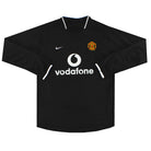 2003-05 Manchester United Away Shirt L/S *Mint* L Football Shirt