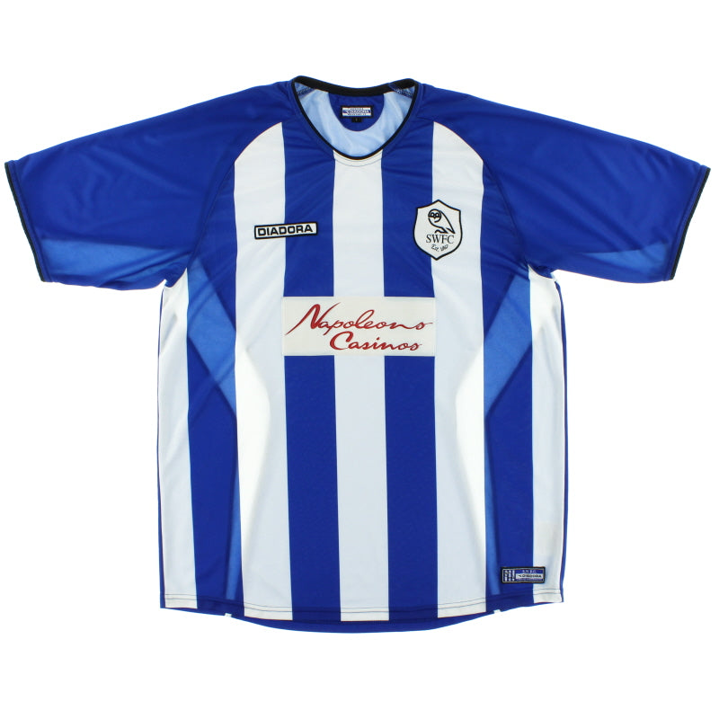 2003-05 Sheffield Wednesday Diadora Home Shirt L Football Shirt
