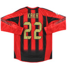 2004-05 AC Milan adidas CL Home Shirt Kaka' #22 L/S XL Football Shirt