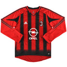 2004-05 AC Milan adidas Player Isuue Home Shirt #9 L/S M Football Shirt