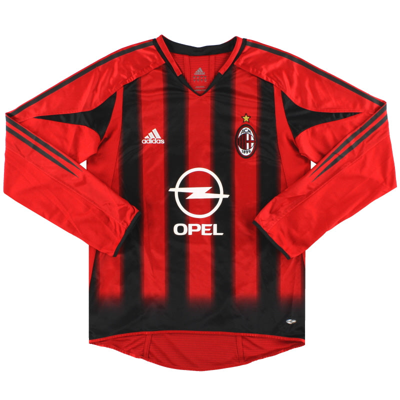 2004-05 AC Milan adidas Player Isuue Home Shirt #9 L/S M Football Shirt