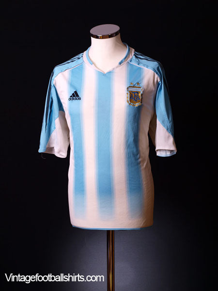 2004-05 Argentina Home Shirt L.Boys Football Shirt