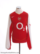 2004-05 Arsenal Home Shirt L/S L Football Shirt