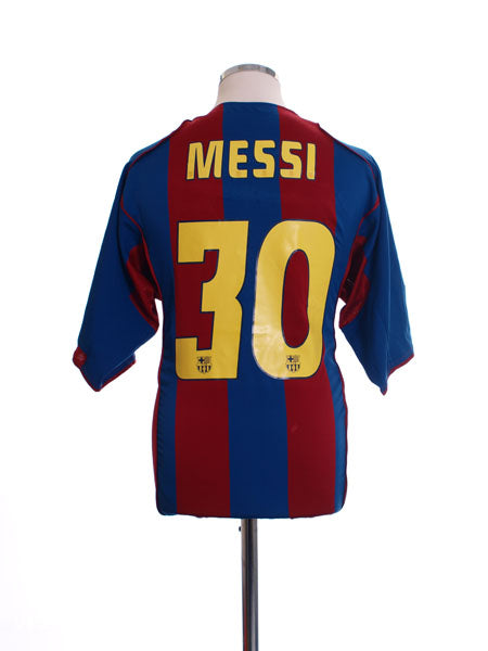2004-05 Barcelona Home Shirt Messi #30 XL | Vintage Football Shirts
