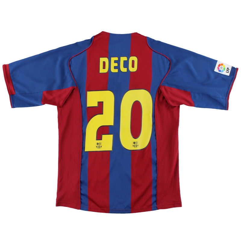 2004-05 Barcelona Nike Home Shirt Deco #20 M Football Shirt