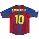 2004-05 Barcelona Nike Home Shirt Ronaldinho #10 L Football Shirt