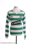 2004-05 Celtic Home Shirt L/S *Mint* L Football Shirt