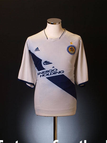 Maillot Vintage Dynamo Kyiv Kiev Adidas Domicile 2003-2004 Blanc XL Homme