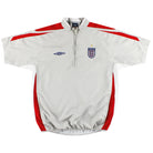 2004-05 England Umbro 1/4 Zip Training Top L Football Shirt