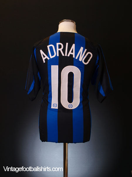 2004-05 Inter Milan Home Shirt Adriano #10 XL Vintage Football