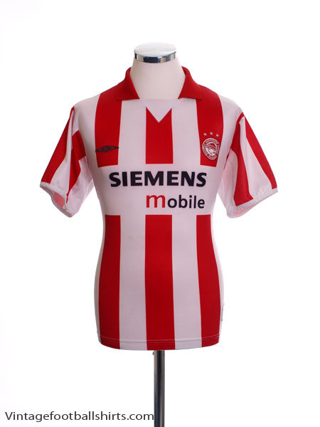 2004-05 Olympiakos Home Shirt L Football Shirt