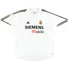 2004-05 Real Madrid adidas Home Shirt L/S L Football Shirt