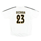 2004-05 Real Madrid Home Shirt Beckham #23 XL Football Shirt