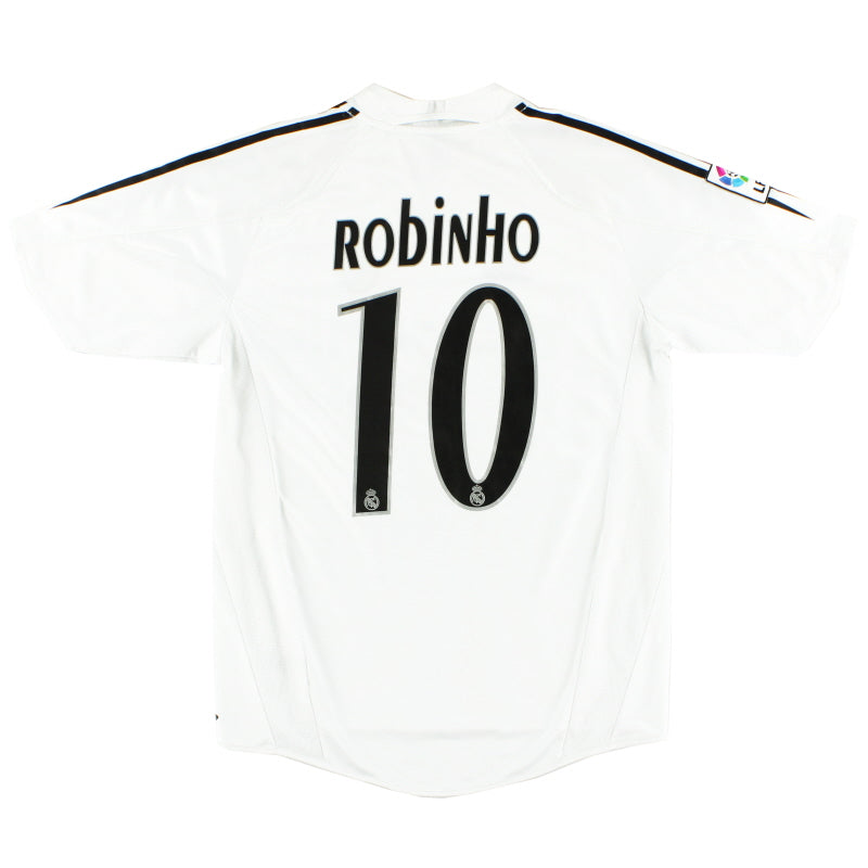 2004-05 Real Madrid adidas Home Shirt Robinho #10 S Football Shirt