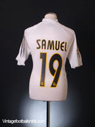 2004-05 Real Madrid Home Shirt Samuel #19 L Football Shirt
