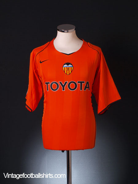 2004-05 Valencia Away Shirt L Football Shirt