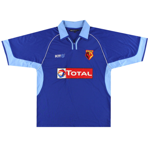 Maillot Watford FC Home 2003-2005 - Taille M, Occasion Bon état (quelques Petits Défauts)