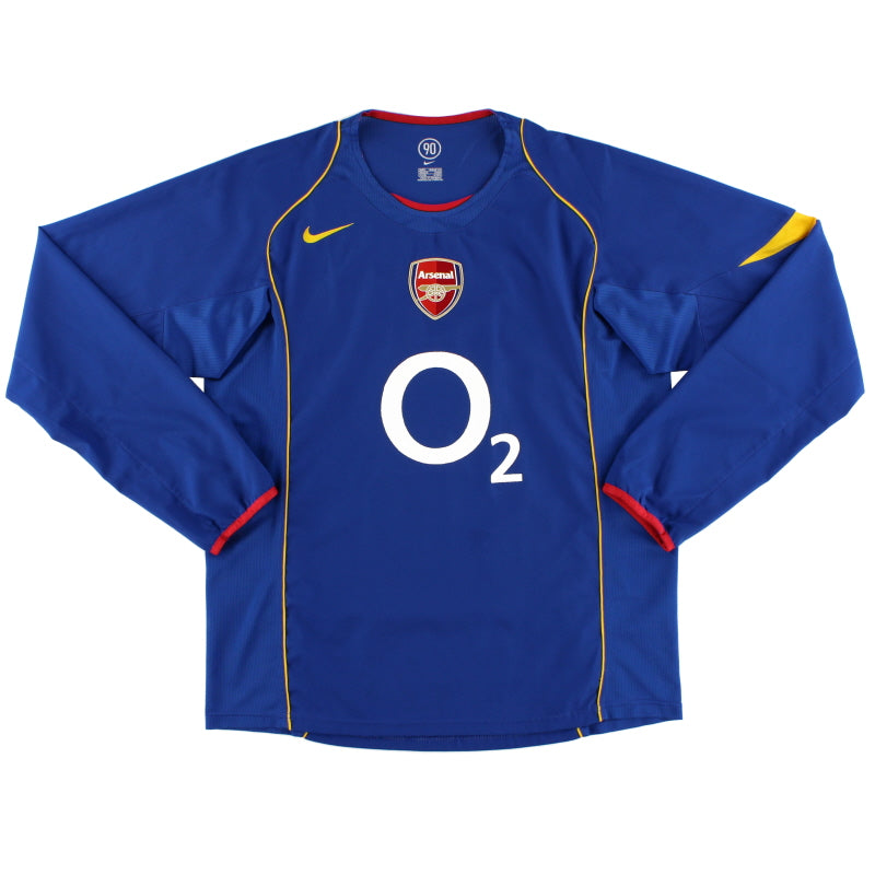 2004-06 Arsenal Away Shirt L/S L Football Shirt