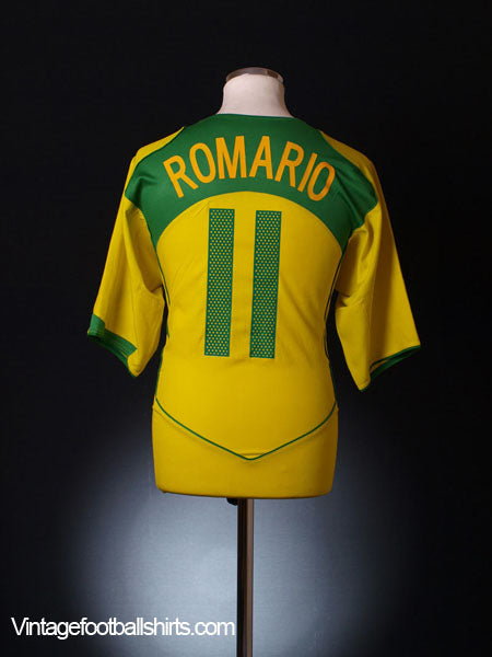 2004-06 Brazil Home Shirt Romario #11 XL Football Shirt