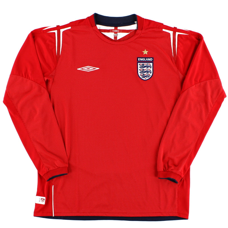 2004-06 England Away Shirt L/S  L Football Shirt