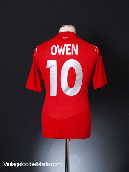 2004-06 England Away Shirt Owen #10 M Football Shirt