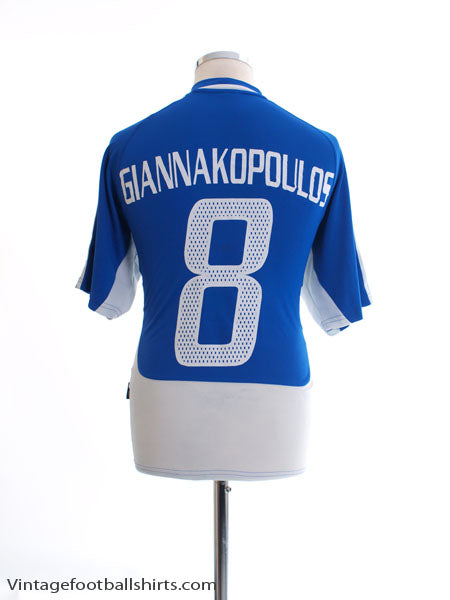2004-06 Greece Home Shirt Giannakopoulos #8 *Mint* M Football Shirt