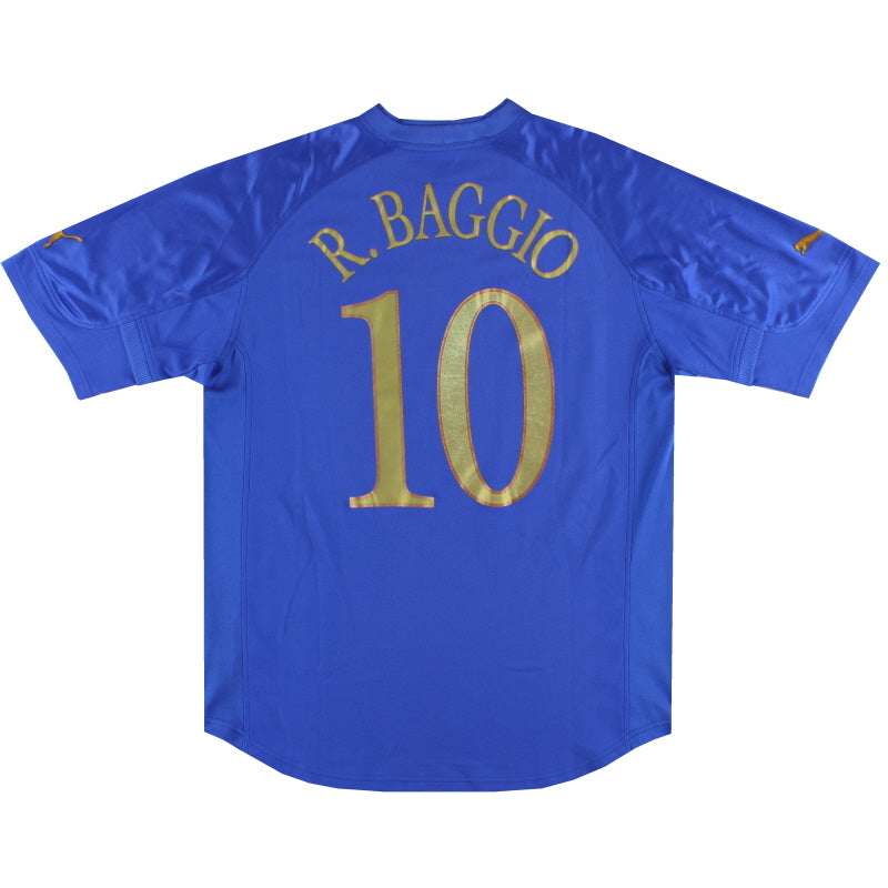 2004-06 Italy Puma Home Shirt R.Baggio #10 XL Football Shirt
