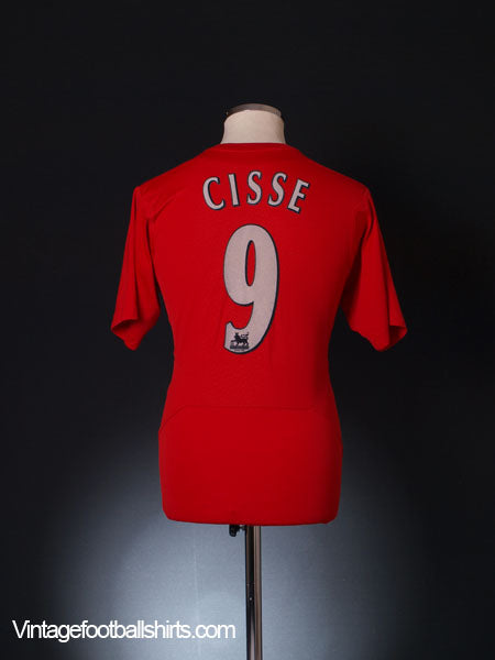 2004-06 Liverpool Home Shirt Cisse #9 S Football Shirt