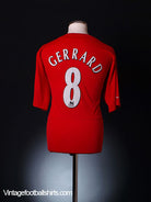 2004-06 Liverpool Home Shirt Gerrard #8 M Football Shirt