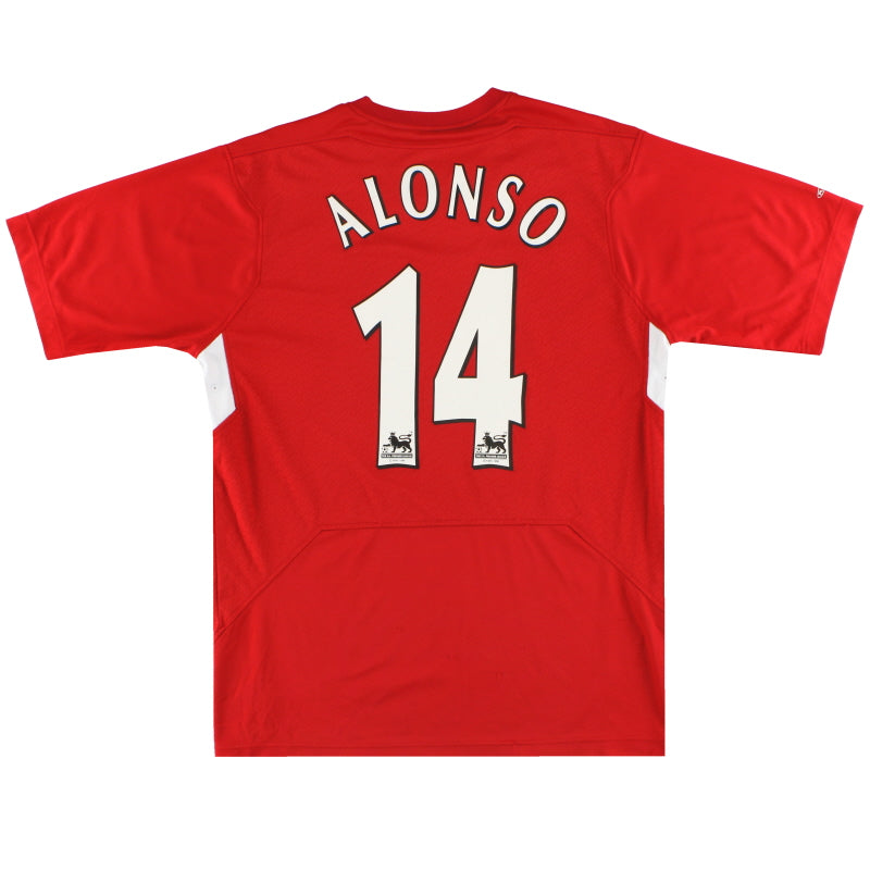 2004-06 Liverpool Reebok Home Shirt Alonso #14 M Football Shirt